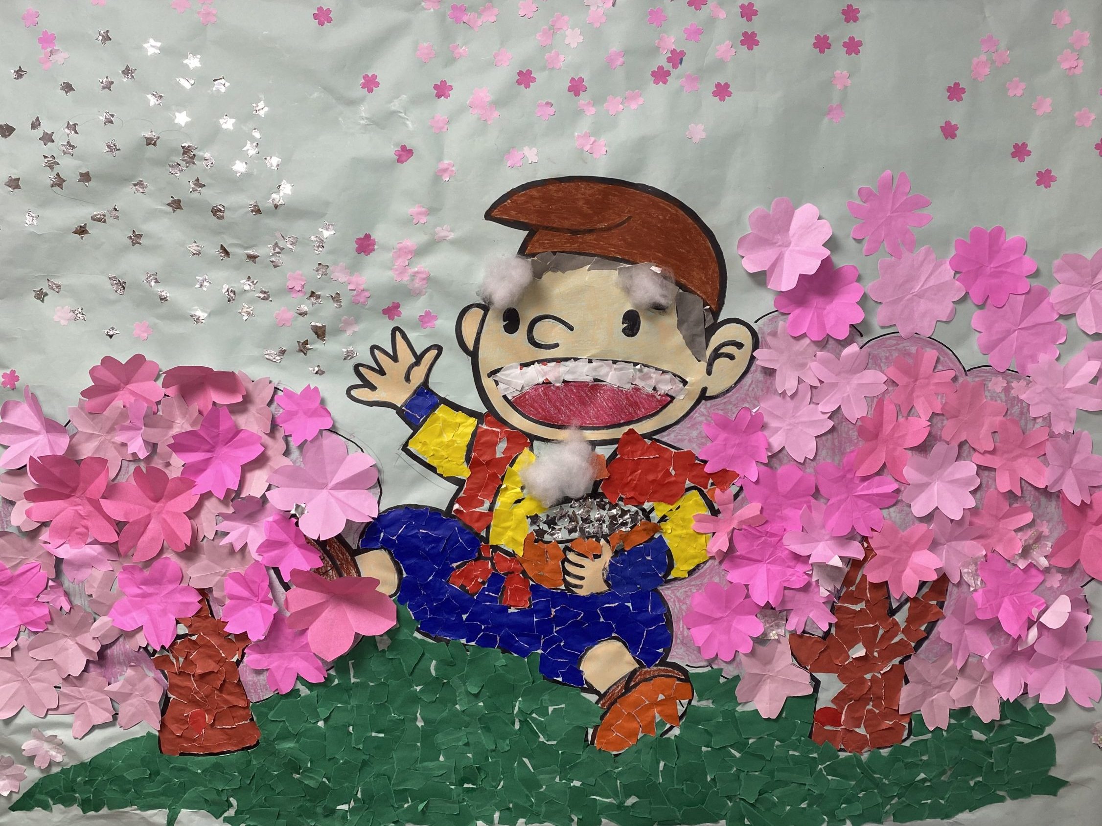 壁絵　千葉・ならしの地域福祉事業所ぬくもり　花咲か爺さん