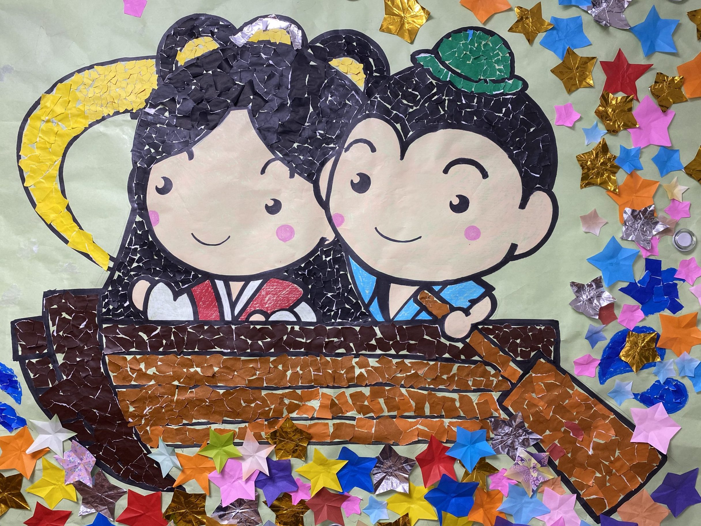 壁絵　千葉・習志野地域福祉事業所ぬくもり　七夕