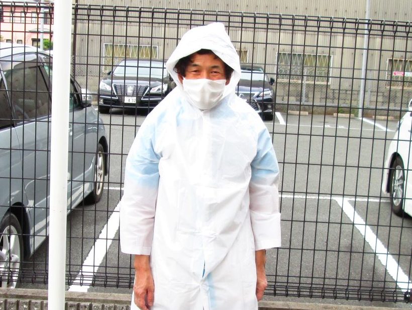 感染外来の屋外トイレ掃除に奮闘　奈良中和事業所・高橋裕治さん