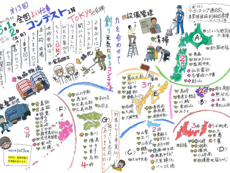 清掃・物流よい仕事コンテスト　山陰・山陽・四国は、山口宇部、みずたま、徳島、高知が　全国は6月1、2日
